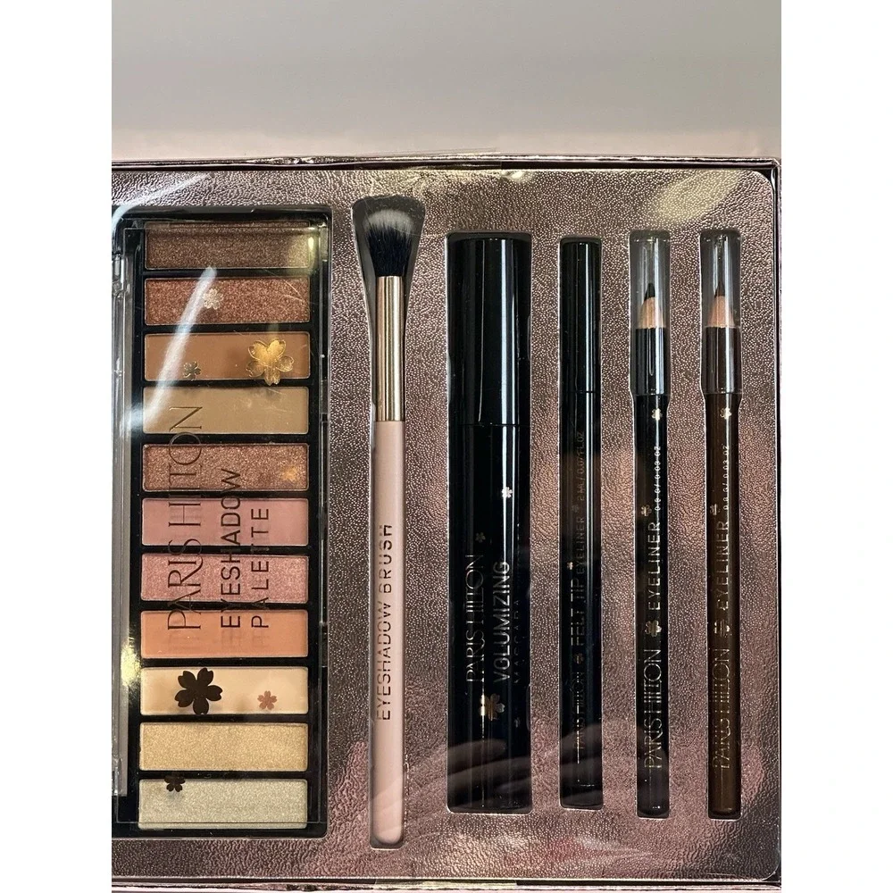 Paris Hilton Timeless Beauty Essential Makeup Set Eyeshadow Palette Mascara
